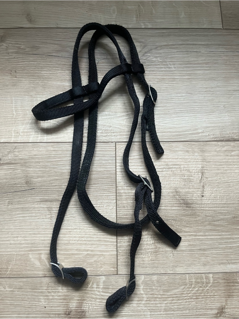Black Nylon Adjustable horse bridle